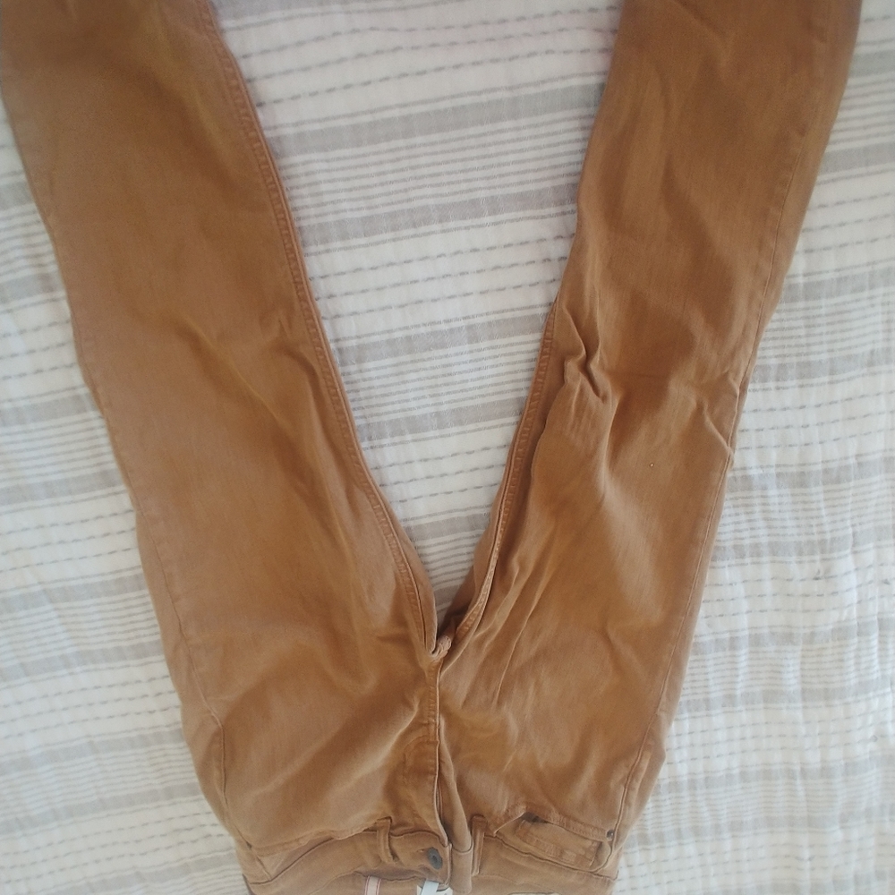 Sneak peek camel color skinny jeans